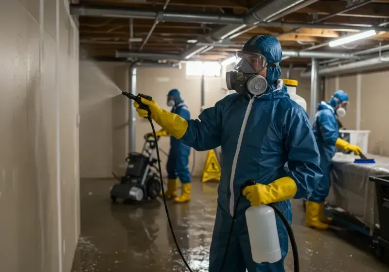 Basement Sanitization and Antimicrobial Treatment process in Fairview, PA